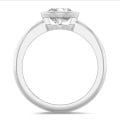 1.50 karaat solitaire ring in platina met ronde diamant