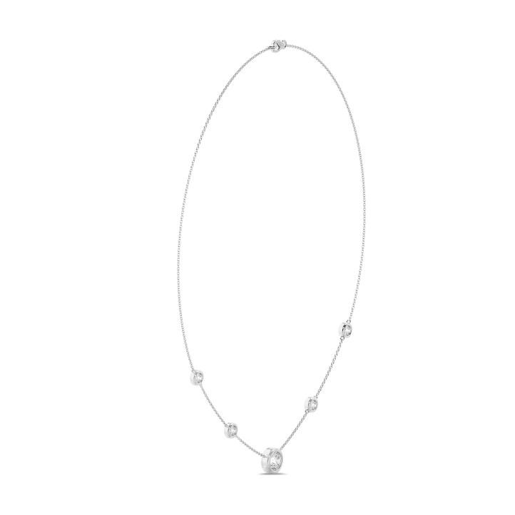 2.00 karaat lab grown diamanten satelliet halsketting in wit goud