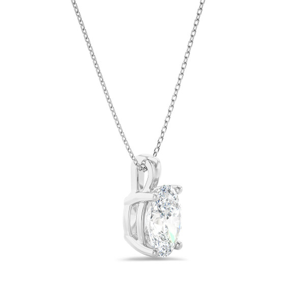 Search all PLP - 1.00 karaat solitaire hanger in wit goud met ovale lab grown diamant