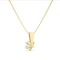 3.00 karaat solitaire hanger in geel goud met ronde diamant