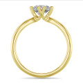 3.00 karaat diamanten solitaire ring in geel goud