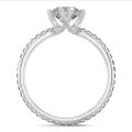 1.50 karaat lab grown diamanten solitaire ring in wit goud met ronde lab grown diamanten (volledig rondom gezet)