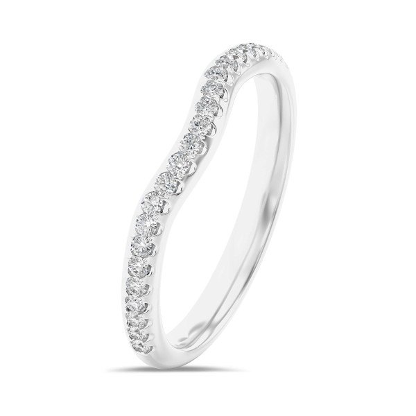 Search all PLP - 0.25 karaat gebogen alliance (half gezet) in wit goud met ronde lab grown diamanten