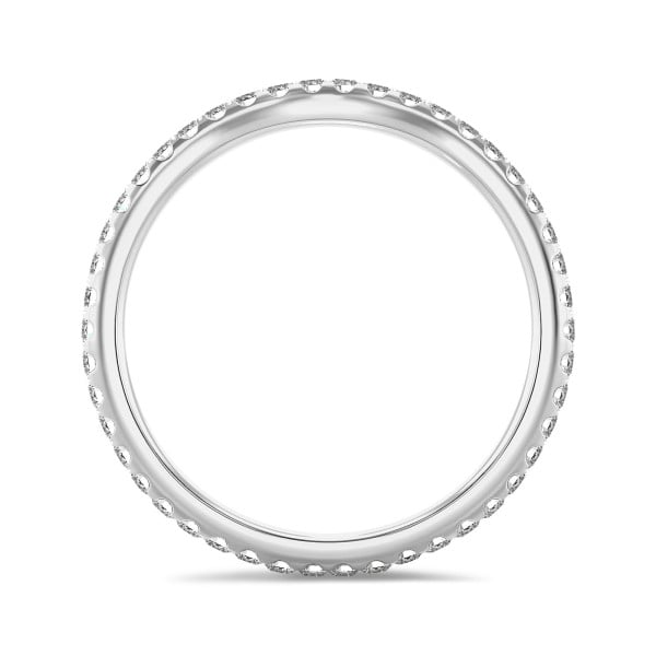 Ringen - 0.45 karaat gebogen alliance (volledig rondom gezet) in wit goud met ronde diamanten