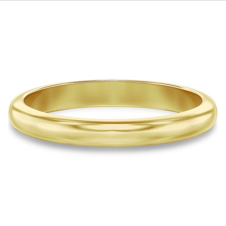 Trouwring met bol oppervlak van 3.00 mm in geel goud