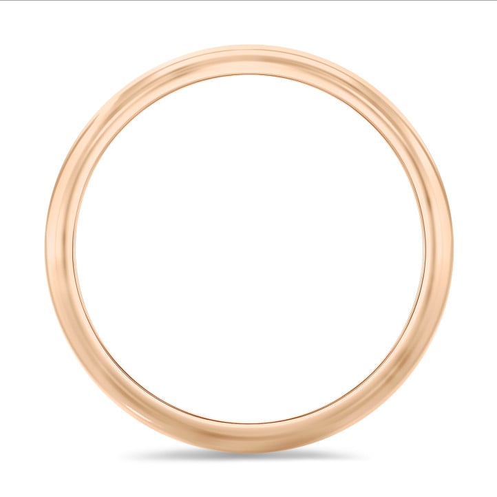 Trouwring met bol oppervlak van 5.00 mm in rood goud