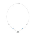 2.30 karaat diamanten satelliet halsketting in wit goud