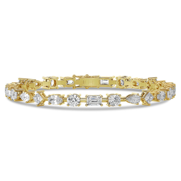 7.50 karaat lab grown diamanten armband in geel goud