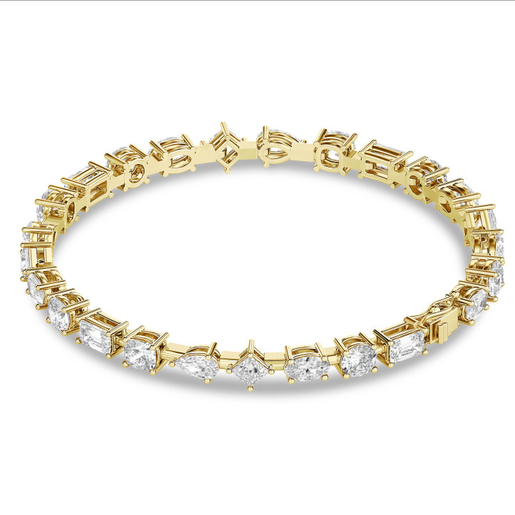 7.50 karaat lab grown diamanten armband in geel goud