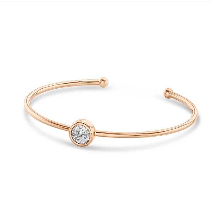 1.20 karaat diamanten armband in rood goud