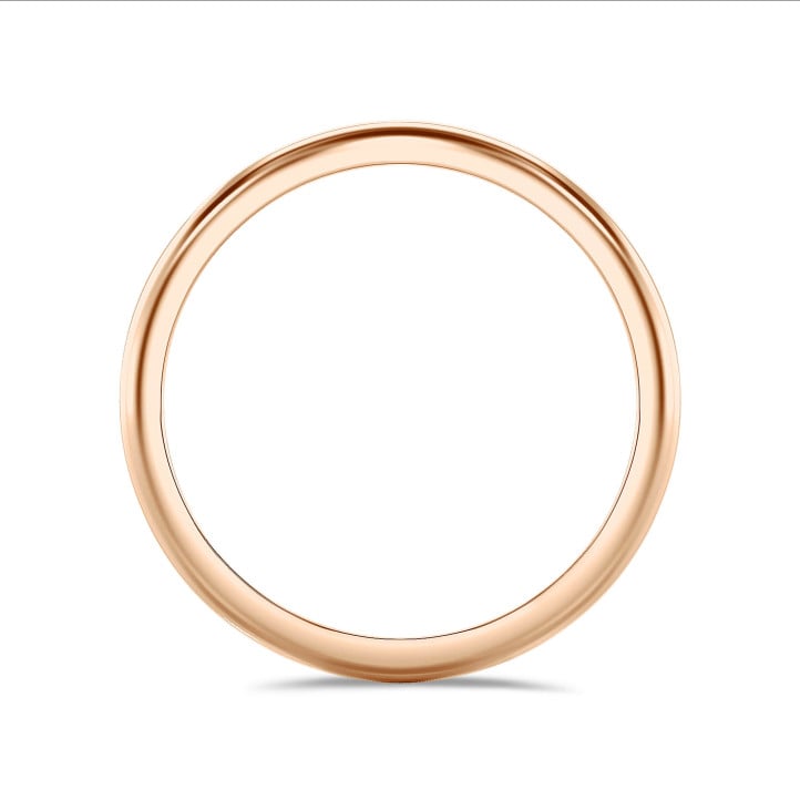 Trouwring met bol oppervlak van 2.00 mm in rood goud