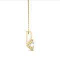 5.00 karaat solitaire hanger in geel goud met ronde diamant