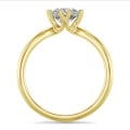 5.00 karaat diamanten solitaire ring in geel goud