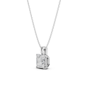 1.00 karaat solitaire hanger in wit goud met lab grown asscher cut diamant