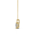 3.00 karaat solitaire hanger in geel goud met asscher cut diamant