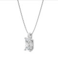 2.00 karaat solitaire hanger in wit goud met radiant cut diamant