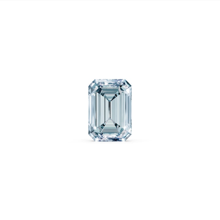 Emerald cut - Fancy Vivid Blue