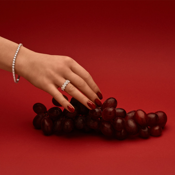 1.20 karaat lab grown diamanten alliance in rood goud