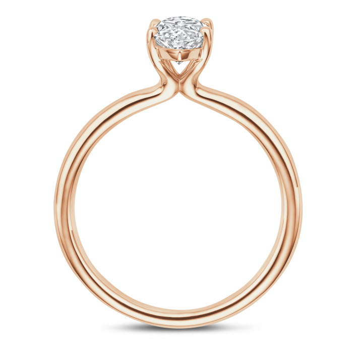 2.50 karaat solitaire ring met Marquise diamant in rood goud