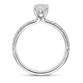 2.00 karaat solitaire ring met Marquise lab grown diamant in wit goud met lab grown zijdiamanten