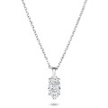 1.00 karaat solitaire hanger in wit goud met Marquise diamant
