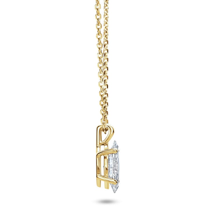 3.00 karaat solitaire hanger in geel goud met Marquise diamant