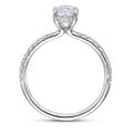2.00 karaat solitaire ring met Marquise diamant en hidden halo in wit goud