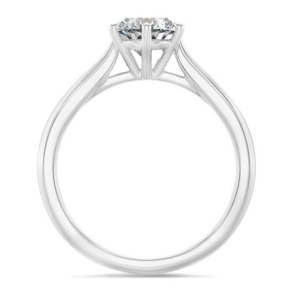 Nişan yüzükleri - 2.00 karat beyaz altın, yuvarlak pırlantalı tektaş yüzük