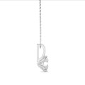 2.00 karat beyaz altın, yuvarlak pırlantalı tektaş kolye ucu
