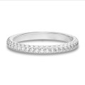 0.55 karat platin sonsuzluk yüzüğü (tam set), yuvarlak pırlantalı