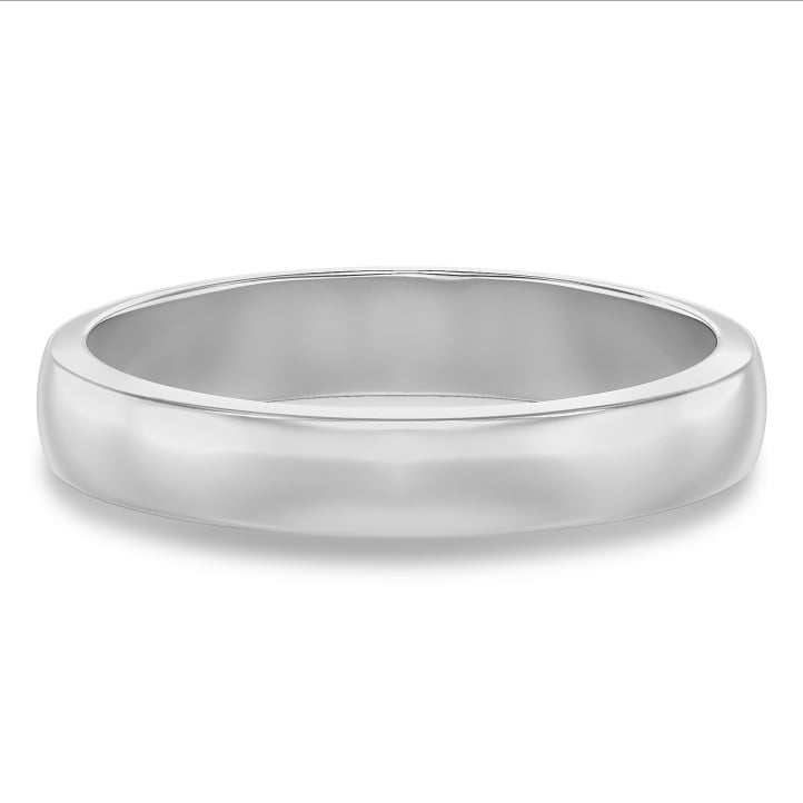 Platinden 4,00 mm hafif kubbeli yüzeye sahip alyans