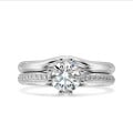 2.50 karat tektaş pırlanta yüzük, beyaz altın, yuvarlak pırlantalı (tam set)