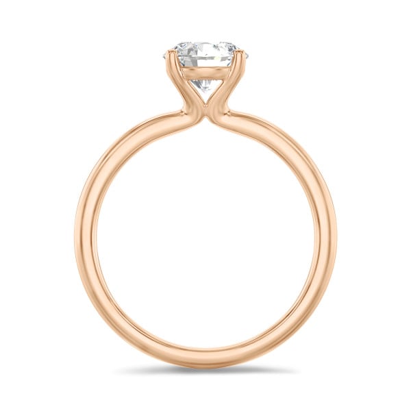 戒指 - 2.00克拉玫瑰金圆钻培育单钻戒指